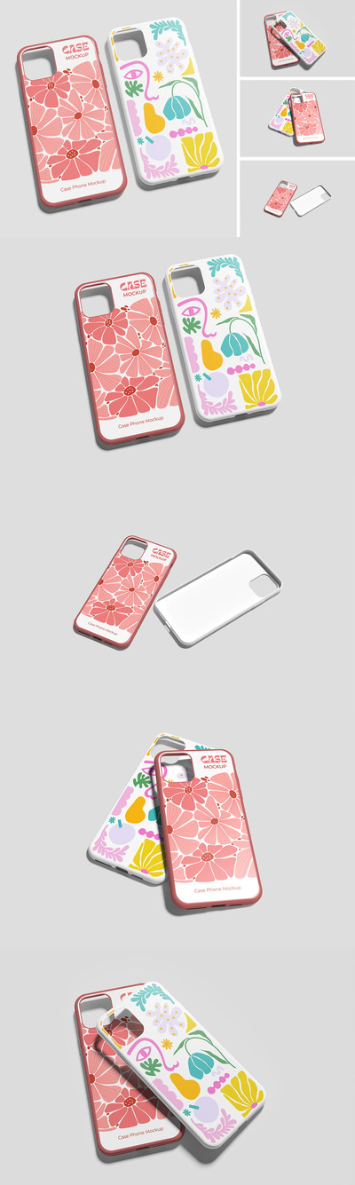 手机壳模型样机 (PSD,PDF)