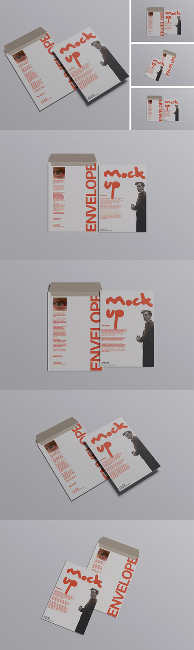信封模型样机 (PSD,PDF)