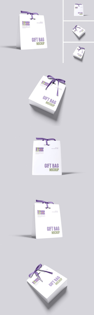 礼品袋模型样机 (PSD,PDF)