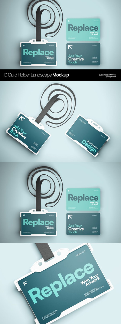 ID工牌持有人景观模型样机 (PSD)