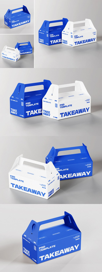 外卖食品包装模型样机 (PSD)