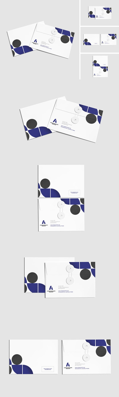 信封设计模型样机 (PSD,PDF)