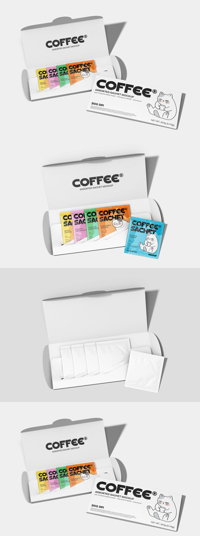 咖啡袋模型样机 (PSD)