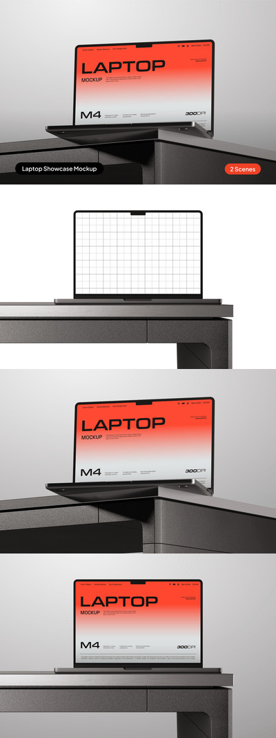 网站展示模型样机 (PSD)