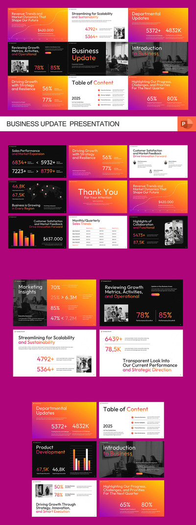 业务更新PPT模板 (PPTX)