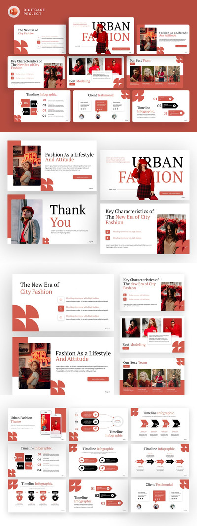 城市时尚报告PPT模板 (PPTX)