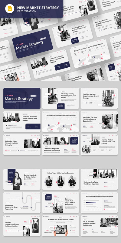 市场目标策略PPT模板 (PPTX)