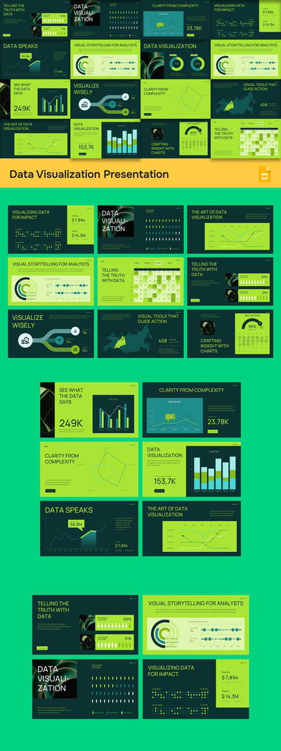 数据可视化PPT模板 (PPTX)