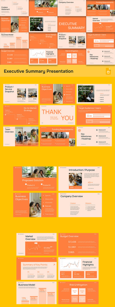 高管总结报告PPT模板 (PPTX)