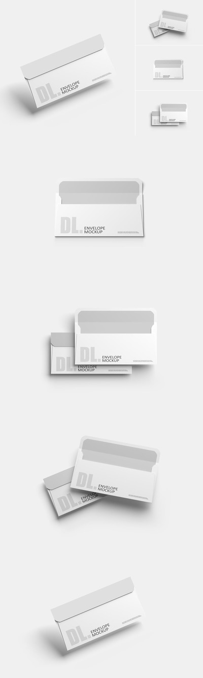 DL信封模型样机 (PSD,PDF)
