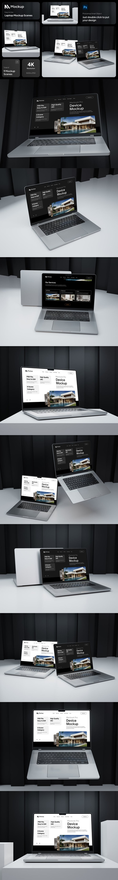 MacBook模型样机 (PSD)