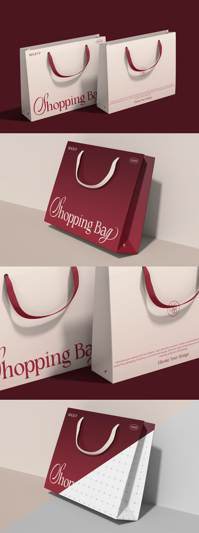 购物袋模型样机 (PSD)