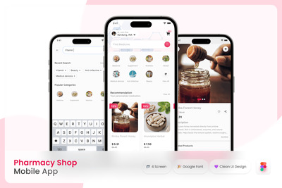 药店移动应用APP UI KIT (FIG)