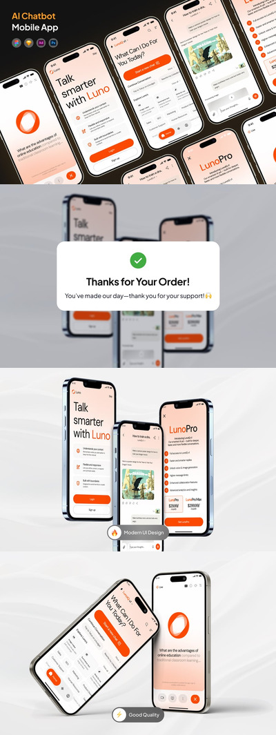 AI聊天机器人应用APP UI KIT (FIG,PSD,SKETCH,XD)