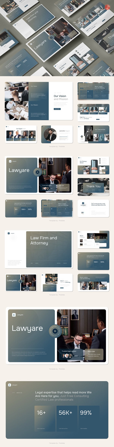 法律与律师PPT模板 (PPTX)