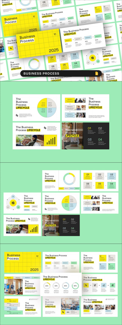 过程流PPT模板 (PPTX)