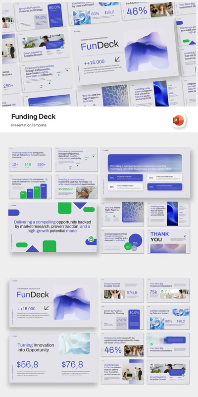 资金融资路演PPT模板 (PPTX)