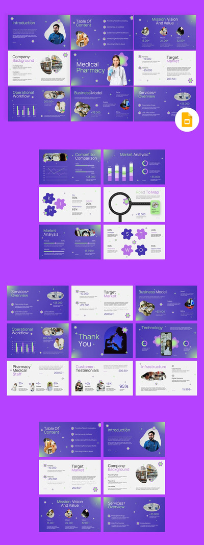 医疗药房PPT模板 (PPTX)
