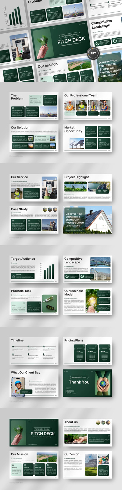 可再生能源项目介绍PPT模板 (PPTX)