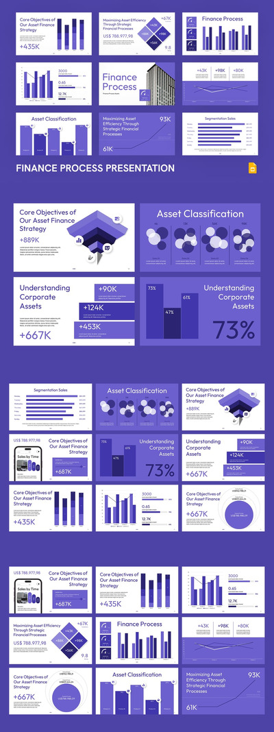 财务过程数据图表PPT模板 (PPTX)