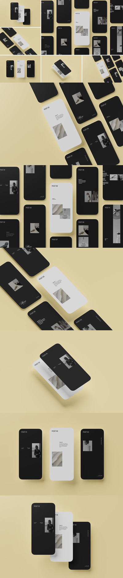 手机屏幕演示模型样机 (PSD)