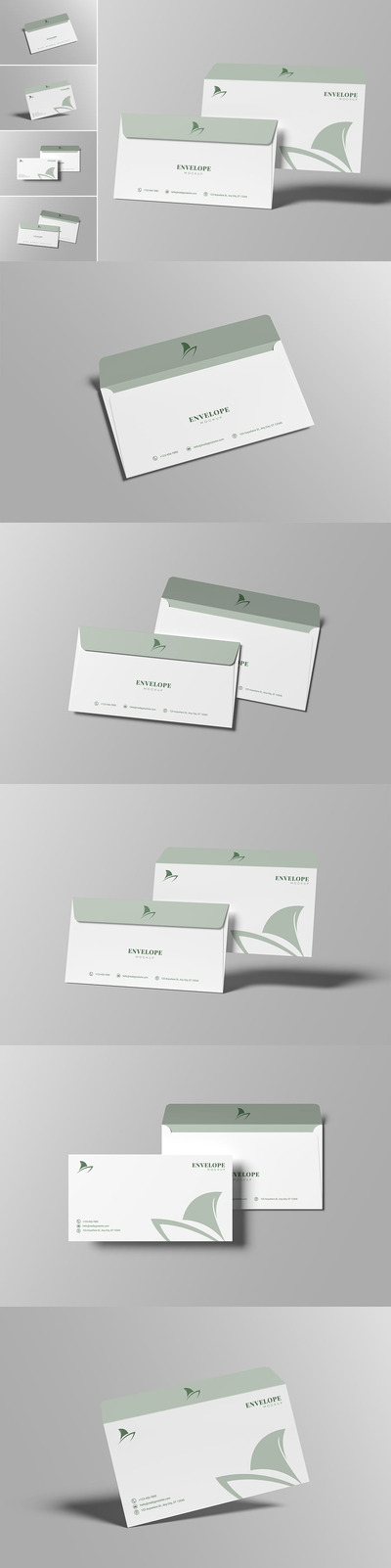 信封模型样机 (PSD,PDF)