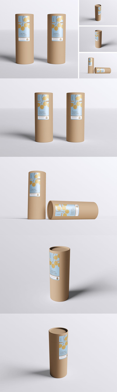 带标签模型的管盒样机 (PSD,PDF)