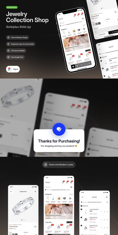 珠宝店移动应用APP UI KIT (FIG)