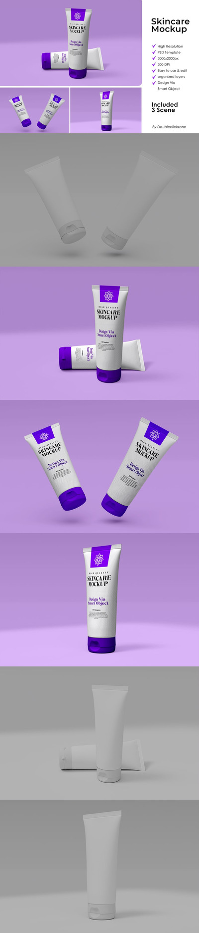 化妆品护肤模型样机 (PSD)