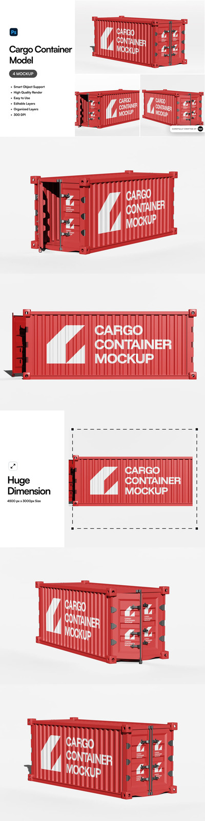 货柜样机  (PSD,PNG)