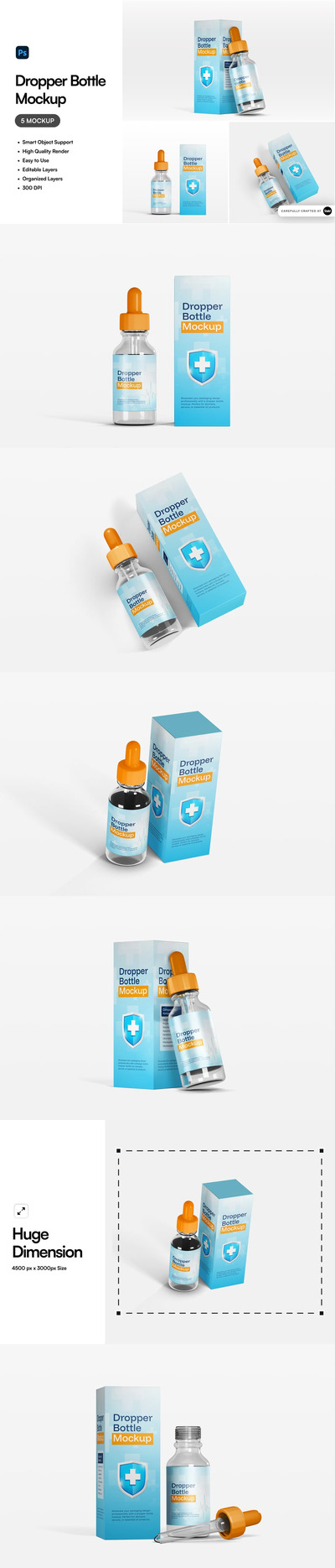 滴管瓶模型样机 (PSD,PNG)