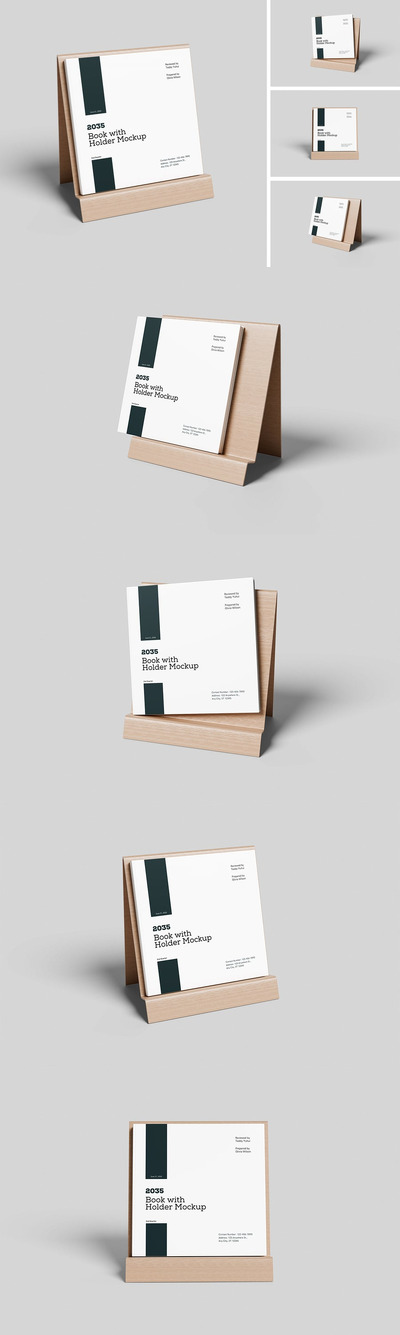 带支架的书籍模型