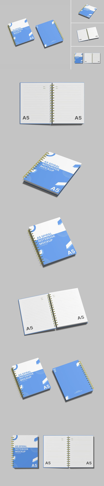A5螺旋笔记本模型