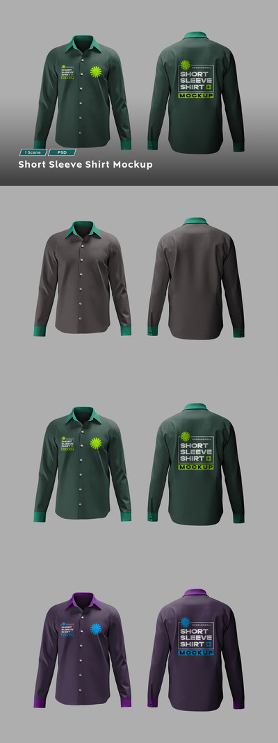 合身休闲衬衫模型