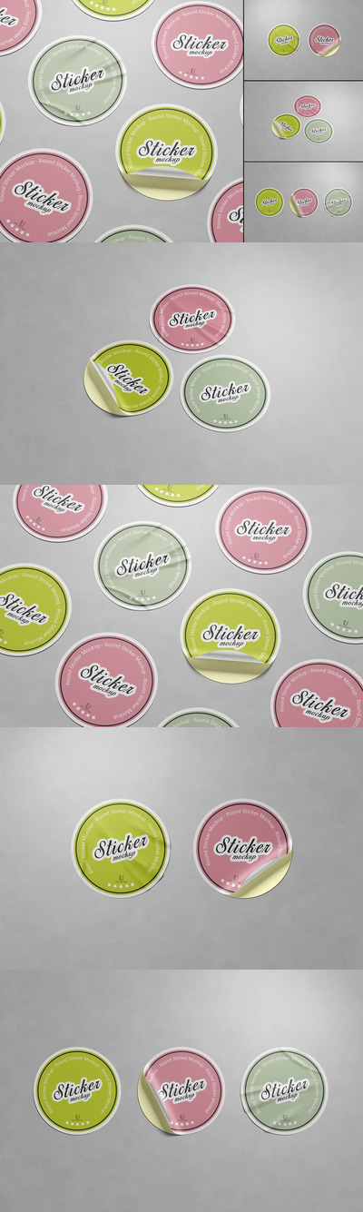 圆形贴纸模型