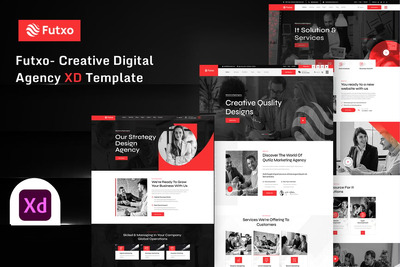 Futxo-创意数字代理XD模板