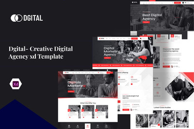 Dgital-创意数字机构 xd 模板