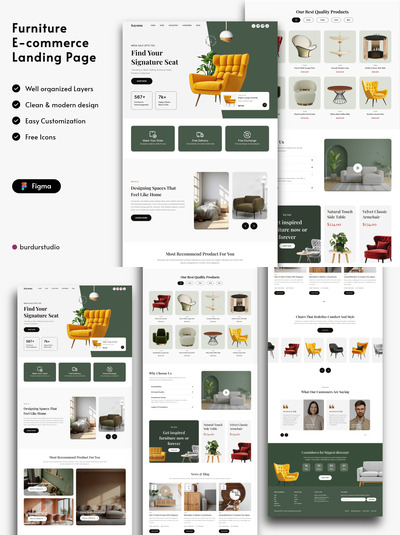 Kayuma – 优雅家具店登陆页面