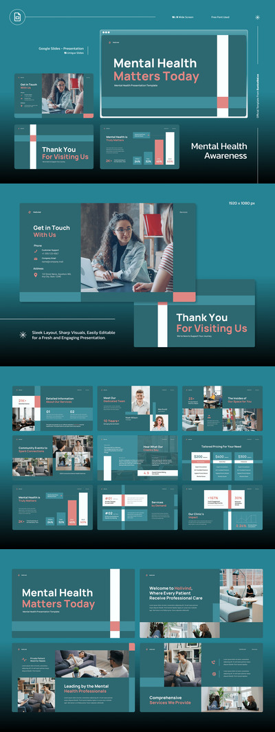 心理健康Google幻灯片模板