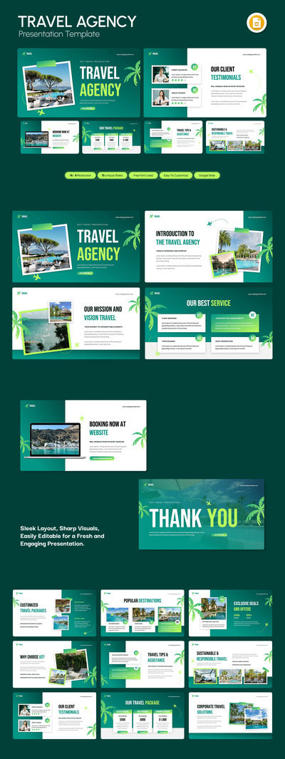 旅行社谷歌幻灯片模板