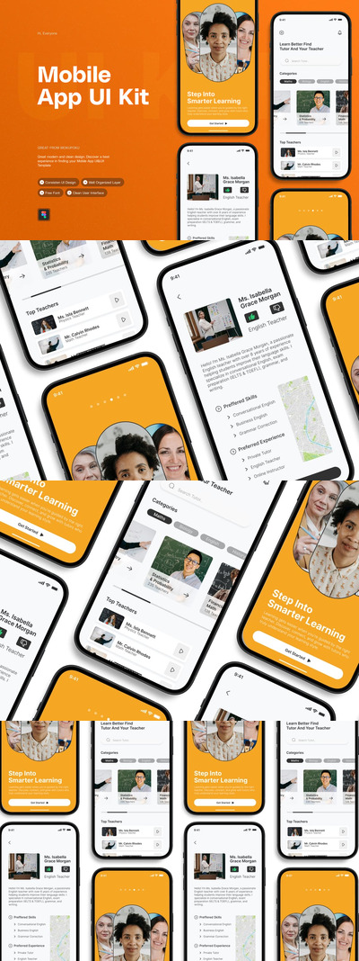 智能地铁 – 移动应用 UI 套件