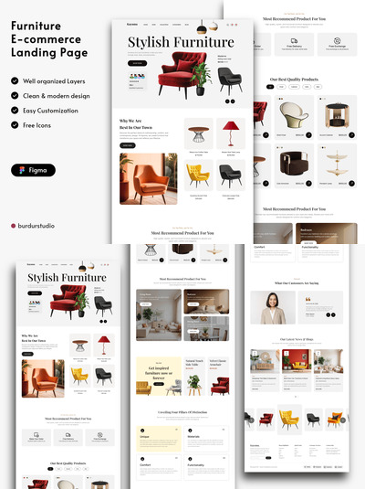 Kayuma – 家具电子商务登陆页面