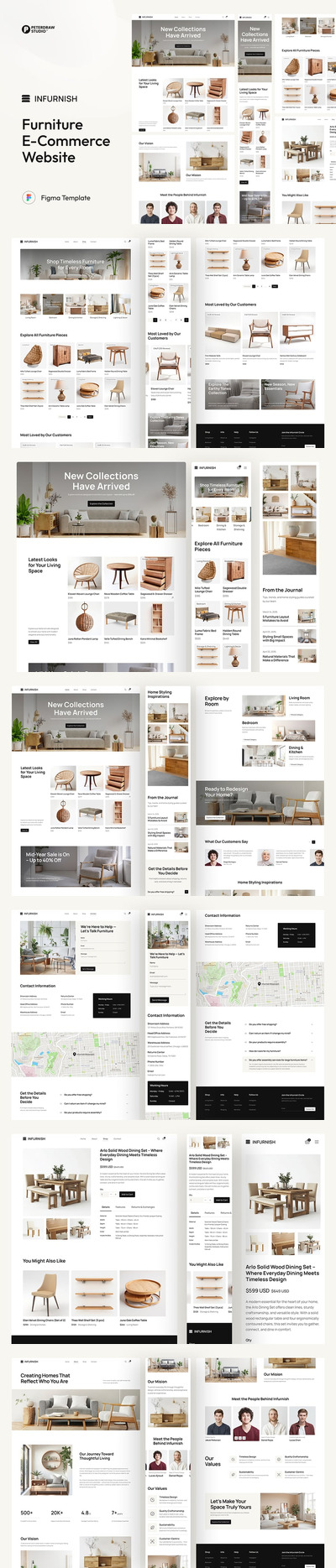 Infurnish – 家具电子商务网站 UI Figma