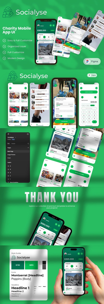 Socialyse – 慈善移动应用程序 UI 套件