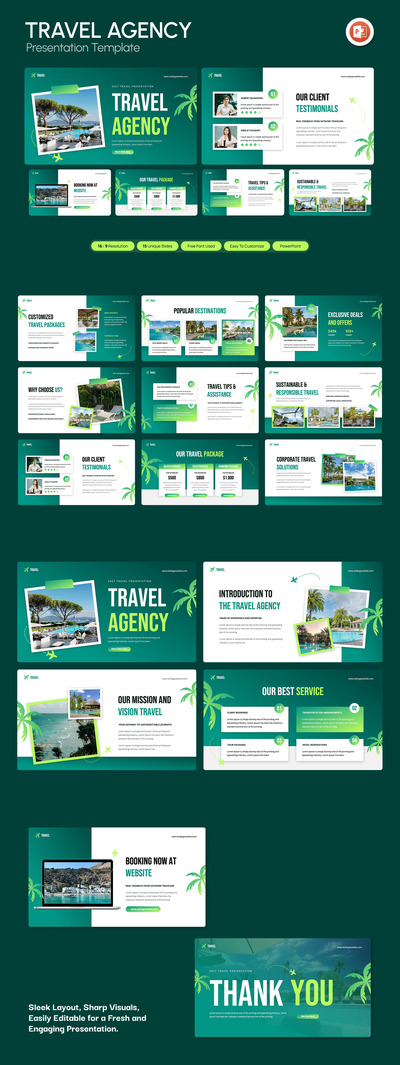 旅行社PowerPoint模板