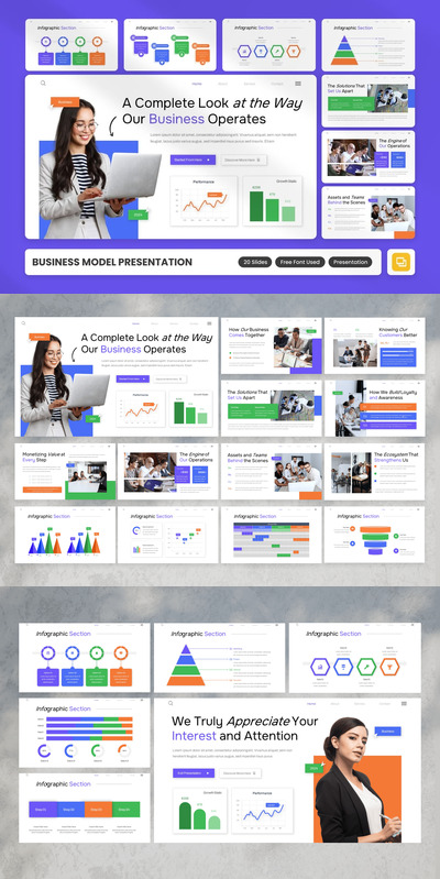 商业模式Google幻灯片模板