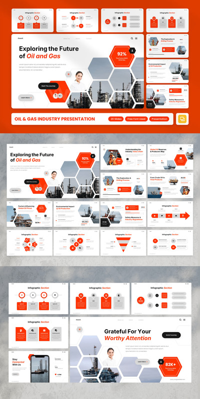 石油和天然气行业Google幻灯片模板