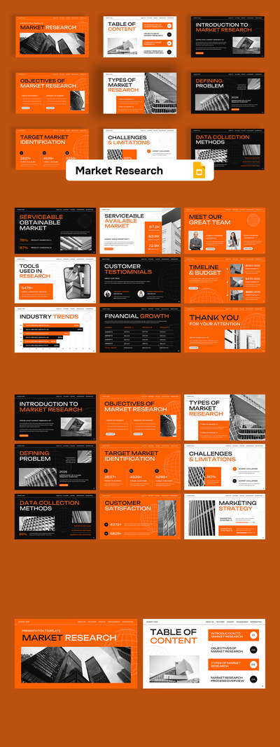 市场调研 Google 幻灯片