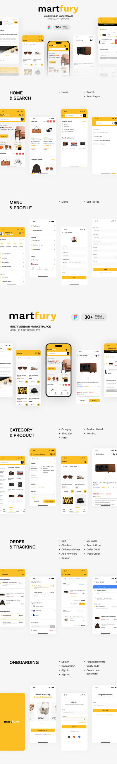 Martfury – 市场移动应用 Figma 模板