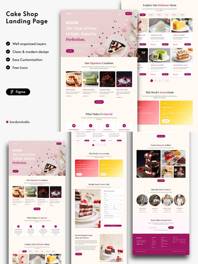 蛋糕店登陆页面